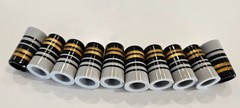 (10) Custom Golf Iron Ferrules Carbon Copper Gray Black Striped – Pick Diameter