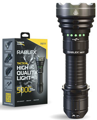 Extremely Bright LED Flashlight Rablex, 5000 Lumens Rechargeable Waterproof