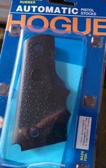 Hogue 1911 Government Full Size Rubber Grip with Finger Grooves Govt Black 45000