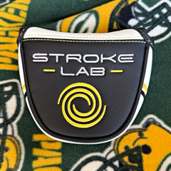 Odyssey Stroke Lab Mallet Putter Headcover Magnetic Closure Black White Yellow