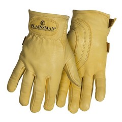Plainsman Goatskin Cabretta Leather Gloves S-XL X-Large (Pack of 1), Gold