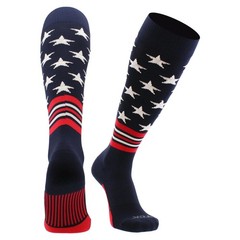 TCK USA Freedom Baseball/Softball Over The Calf Socks – Navy/Scarlet/White – SM