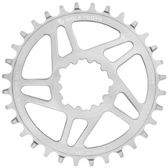 Wolf Tooth 32T Raw Silver Direct Mount Chainring for 3-Bolt Cranks, Drop-Stop B