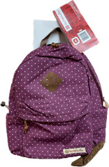 Outbound Purple Polka Dot Backpack School Outdoor Camping Hiking Travel Book Bag
