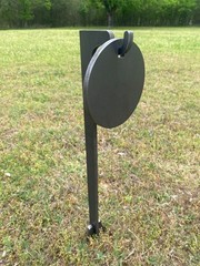 3/8″ AR500 – 6″ Round NRA Steel Shooting Target w/ 30″ Ground Stake Hook Stand