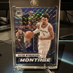 Victor Wembanyama Montage Mosaic Blue Prizm /199 25