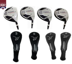 AGX MEN’S MAGNUM XS EDITION FAIRWAY WOODS SET: #3, 5, 7 & 9 GRAPHITE SHAFTS+HCs