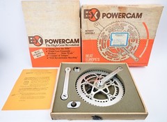 Vintage Stronglight EX Powercam Crank Road Bike Power Cam Crankset 172.5mm 60/44