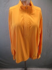 NIKE Size L Mens Yellow 1/2 Zip High Neck Athletic Windbreaker Golf Pullover 974