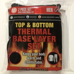 POLAR EXTREME TOP & BOTTOM THERMAL BASE LAYER SET MENS MEDIUM