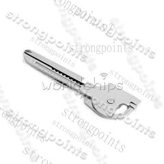 6-in-1 TECH Stainless Steel Mini Multi Pocket Rescue Tool Utili-Key
