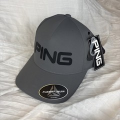 Ping golf Performance flexfit delta NWT SnapBack hat Cap GREY Adjustable