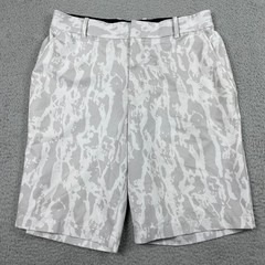 Nike Dri-Fit Golf Shorts Mens 32 White Gray Camo Tiger Print CU9411-121 Stretch