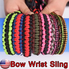 Archery Bow Wrist Sling Strap Braided Compound Bow Adjustable Paracord Colorful