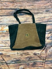 Oakmont Country Club ~ Suede Tote Bag ~ Green/Beige ~ NWT $150 Retail