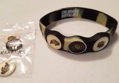 Wrist Skins Golf Ball Marker Bracelet,Colorado Buffaloes, Magnetic,Size XL L M S