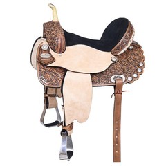 16″ Western Horse Saddle American Leather Treeless Trail Barrel Hilason