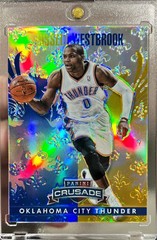 2013-14 Crusade Russell Westbrook Blue Gold Prizm Basketball Card #195