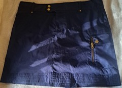 Ralph Lauren Golf Navy Skort Women’s Size 8 Gold Logo Zipper
