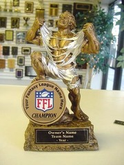 FANTASY FOOTBALL TROPHY MONSTER AWARD COOL COLOR FFL LOGO FREE ENGRAVING *^