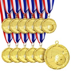 Juvale Soccer Medals – 12-Pack, 2-Inch Gold Zinc Alloy with 2 Inches,