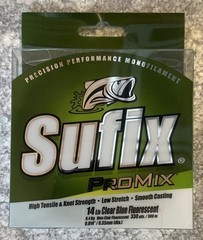 Sufix ProMix Monofilament 14 LB Clear Blue Florescent 330 Yards