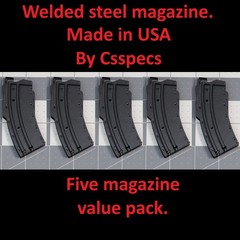 Fits CZ 452, 455, 457, 512 Bruno .22LR 10-Round Steel Magazine by Csspecs 5 pack