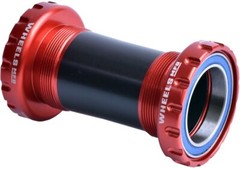 Wheels Manufacturing BSA Bottom Bracket – DUB Spindle, ABEC 3, Red