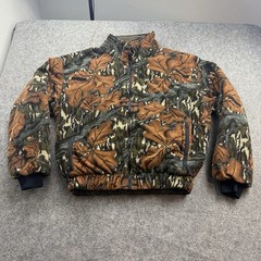 Vintage Browning Fleece Jacket Mens L Mossy Oak Fall Foliage Camo Reversible