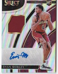 EVAN MOBLEY 168/199 RPA SILVER SELECT 2021-22 ROOKIE PATCH AUTO