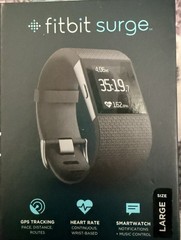 Fitbit Surge Heart Rate Activity Watch Large Black GPS Tracking Smartwatch