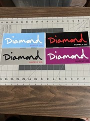 Vintage Skateboard Stickers-Diamond Supply Co. Lot Of 4 Multi Colors NOS 2000s