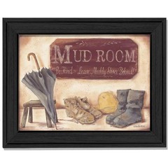 Trendy Decor 4U BR315-405 Mud 14″L x 18″W, Traditional Black 14″ H x 18″ W