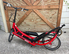 ElliptiGO 3C Stand-Up Elliptical Trainer Bike Red/Black Adjustable Handlebars