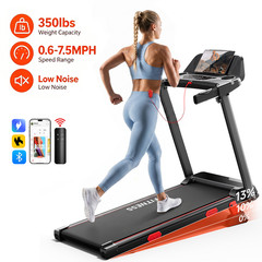 Treadmill for Home 350 lbs Weight Capacity, Folding Walking pad with 13% Incline