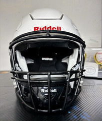 2025 Riddell SpeedFlex Adult Large Helmet – White Shell / Black Facemask