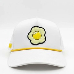 Breakfast Ball Golf Hat – Performance Rope Snapback with Fried Egg Patch
