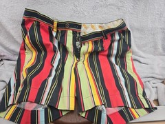 LOUDMOUTH 32 Golf Shorts Cotton Blend Striped Crazy Bright Resort Vacation Color