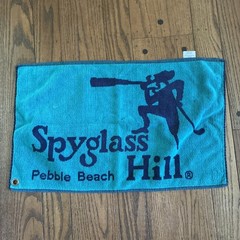 Spyglass Hill Pebble Beach Golf Towel 24”x14” Sir Christopher Hatton Clip Cotton