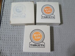 3 Vintage White Flyer Clay Targets ’97 Grand American/’99 100th Ann/’01 BIO Ohio