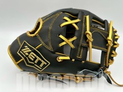 ZETT Special Pro Order 11.5″ Infield Baseball Glove Black Gold RHT Limited
