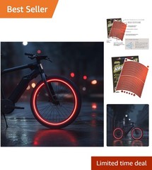 Easy Application 24” Reflective Rim Tape in Bold Red for Enhanced Visibility