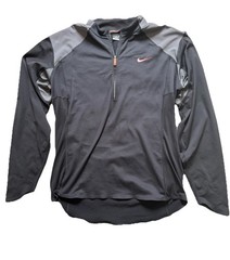 Nike Tiger Woods Collection Dri-FIT 1/4 Zip Men’s Long Sleeve Polo Black Gray L