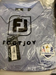 Men’s FootJoy 2025 Ryder Cup Logo Polo Shirt Size Large 3D Periwinkle