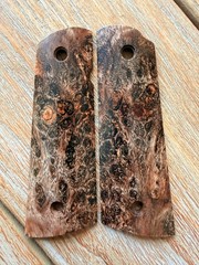 1911 Weru Burl Wood Grips Government Full Size Magwell Colt – Exhibition Grade