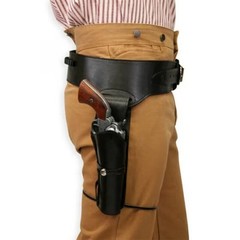 Cowboy Plain Holster PU Leather Gun Middle Ages Holster Pistol Belt Revolver