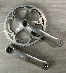 CAMPAGNOLO CHORUS CRANKSET DOUBLE 175 MM ARMS 53-44 TOOTH 10, 9 OR 8 SPEED