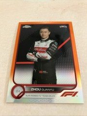 2022 Topps Chrome Formula 1 F1 Zhou Guanyu RC Rookie Portrait Orange Red SP #65