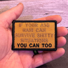 If Your Butt Hair Can Survive Funny Morale Patch, 2×3″ | VELCRO® Brand Fastener