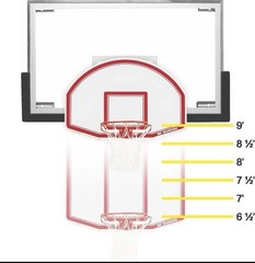 Bison 6-in-1 Adjustable Easy-Up Youth Basketball Goal – Used, Good Condition